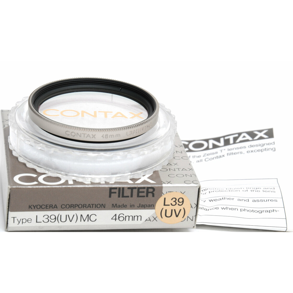 Contax Filter Type L39 UV MC 46mm original boxed Mint Condition