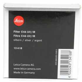new latest available from Leica Leica Filter E46 UV/IR Silver 13418 